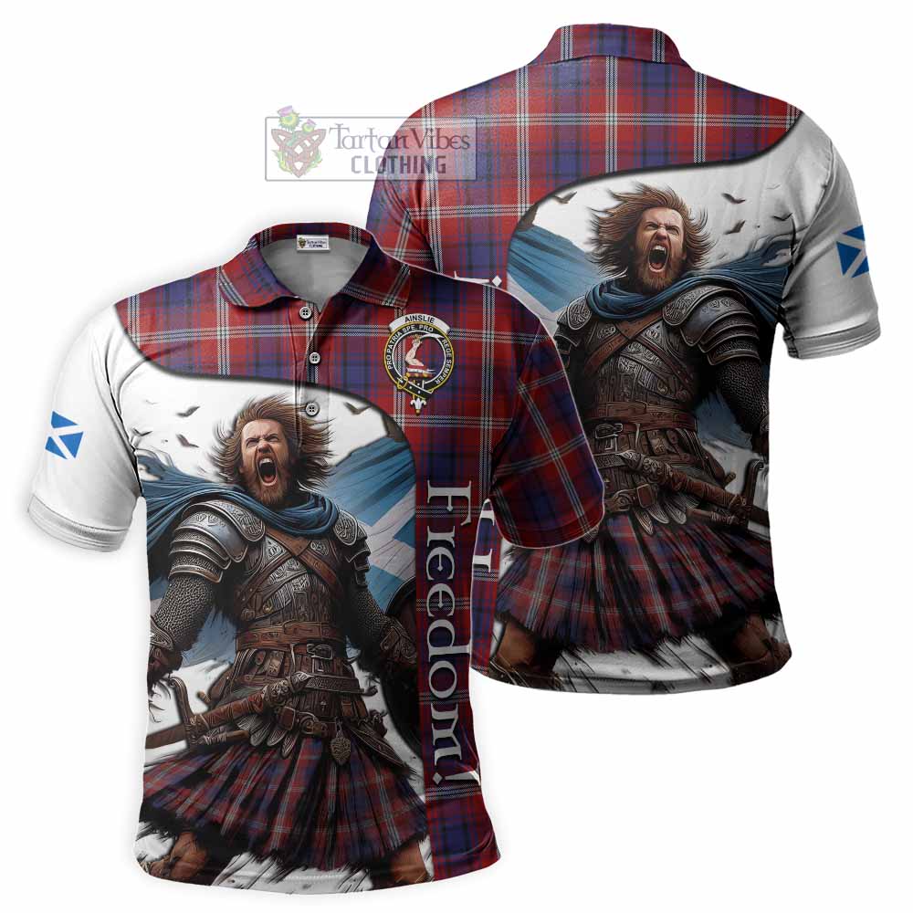 Tartan Vibes Clothing Ainslie Crest Tartan Polo Shirt Inspired by the Freedom of Scottish Warrior