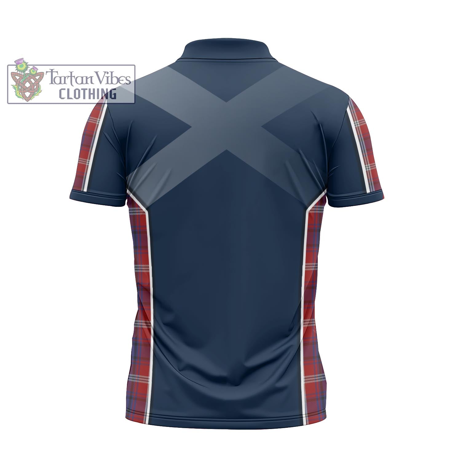 Tartan Vibes Clothing Ainslie Tartan Zipper Polo Shirt with Family Crest and Scottish Thistle Vibes Sport Style