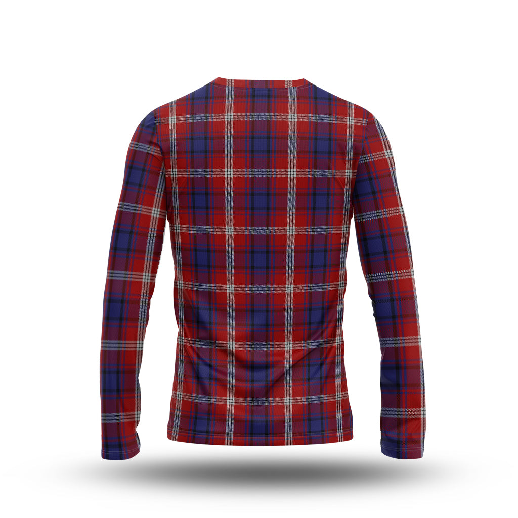 Ainslie Tartan Long Sleeve T-Shirt with Family Crest - Tartanvibesclothing