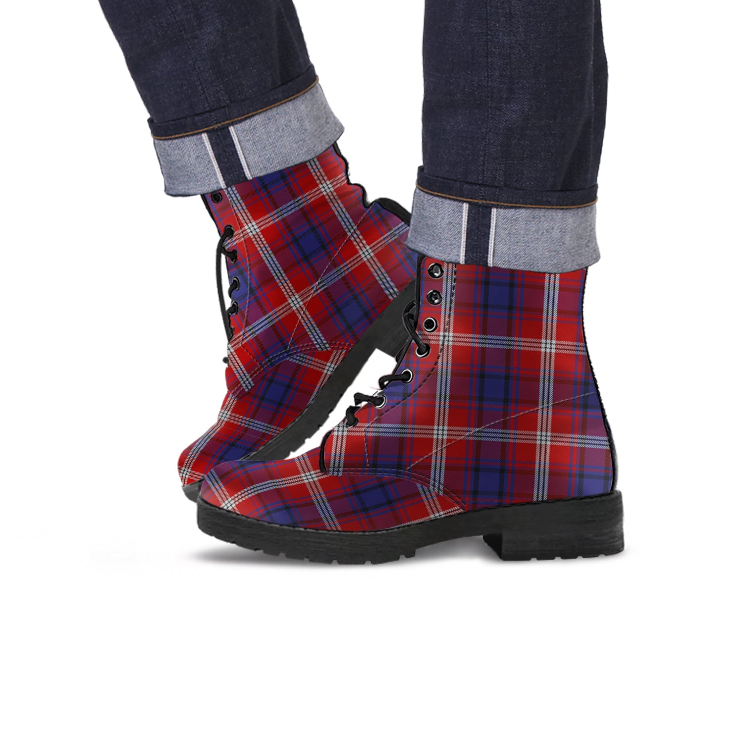 Ainslie Tartan Leather Boots - Tartanvibesclothing