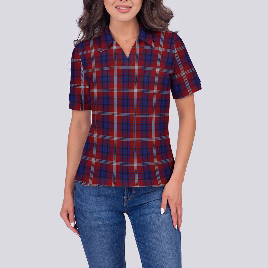 Ainslie Tartan Polo Shirt For Women - Tartanvibesclothing