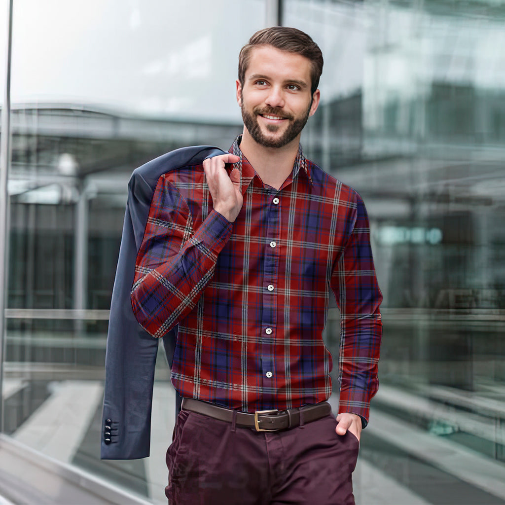 Ainslie Tartan Long Sleeve Button Up Shirt - Tartan Vibes Clothing