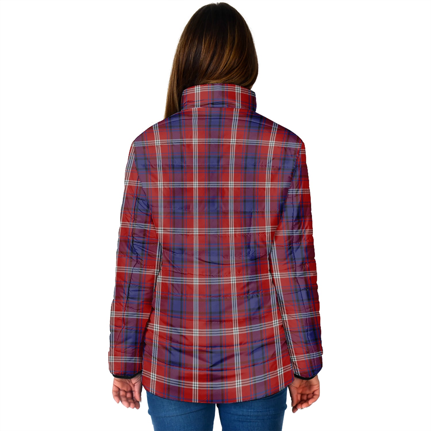 Ainslie Tartan Padded Jacket with Family Crest - Tartan Vibes Clothing