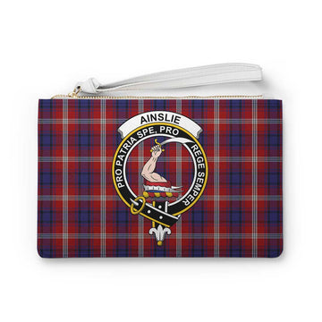 Tartan Vibes Clothing Ainslie Family Crest Tartan Clutch Bag