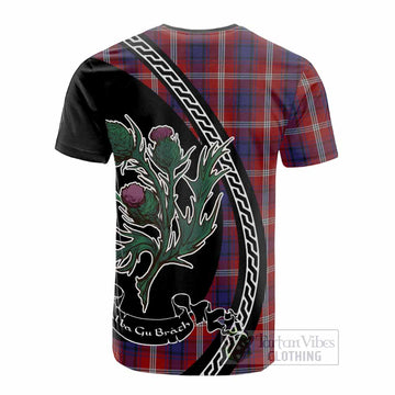 Ainslie Family Crest Tartan Cotton T-shirt Alba Thistle Inspired - Tartan Vibes Clothing
