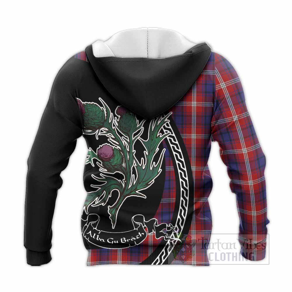 Ainslie Family Crest Tartan Knitted Hoodie Alba Thistle Inspired - Tartan Vibes Clothing