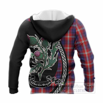 Ainslie Family Crest Tartan Knitted Hoodie Alba Thistle Inspired - Tartan Vibes Clothing