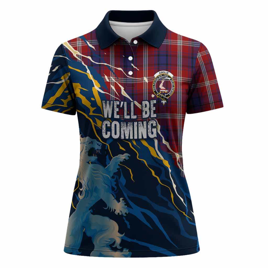 Ainslie Scotland Tartan Women Polo Shirt WC2026 Football - We'll Be Coming