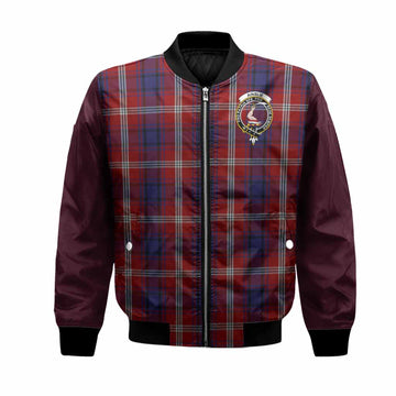 Ainslie Tartan Accent Bomber Jacket with Family Crest