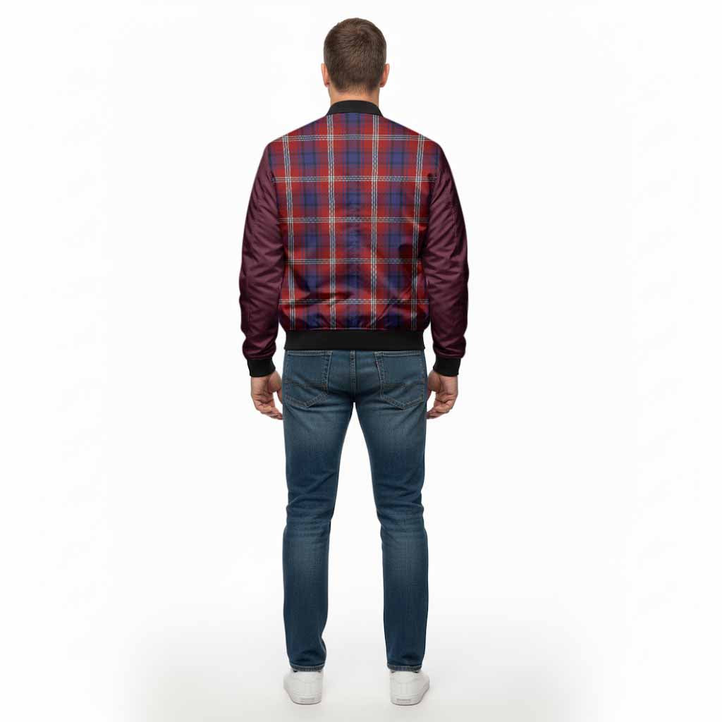 Ainslie Tartan Accent Bomber Jacket with Family Crest