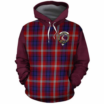 Ainslie Tartan Accent Cotton Hoodie with Family Crest