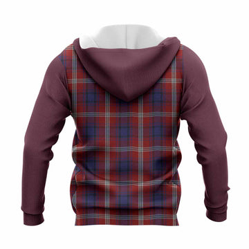 Ainslie Tartan Accent Knitted Hoodie with Family Crest