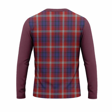 Ainslie Tartan Accent Long Sleeve T-Shirt with Family Crest