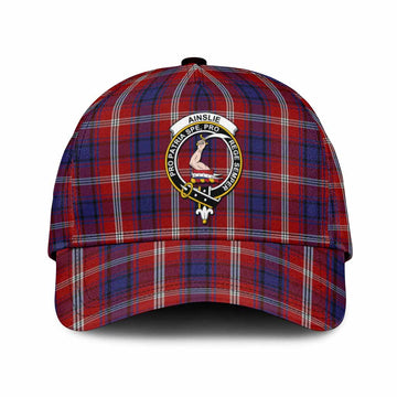 Ainslie Tartan Classic Cap with Family Crest