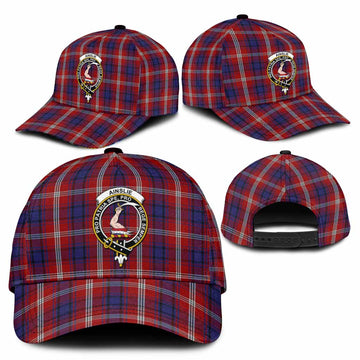 Ainslie Tartan Classic Cap with Family Crest