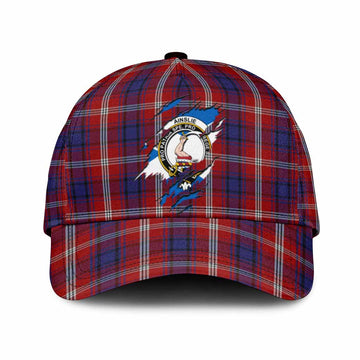 Ainslie Tartan Classic Cap with Family Crest In Me Style