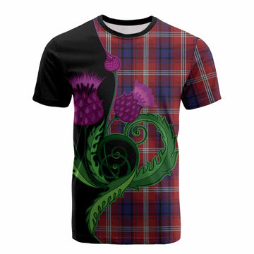 Ainslie Tartan Cotton T-shirt Traditional Scottish Thistle