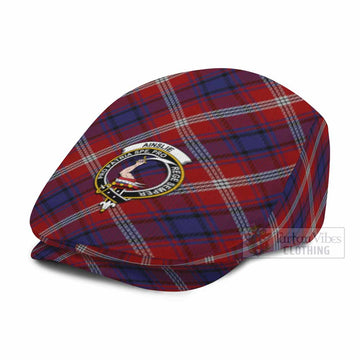 Ainslie Tartan Flat Cap, Jeff Cap Cross Style with Family Crest