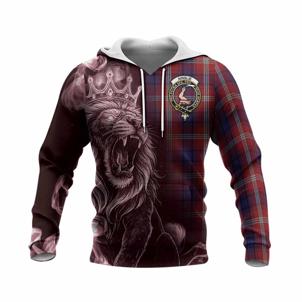Ainslie Tartan Knitted Hoodie Roaring Lion Heritage