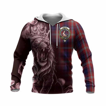 Ainslie Tartan Knitted Hoodie Roaring Lion Heritage