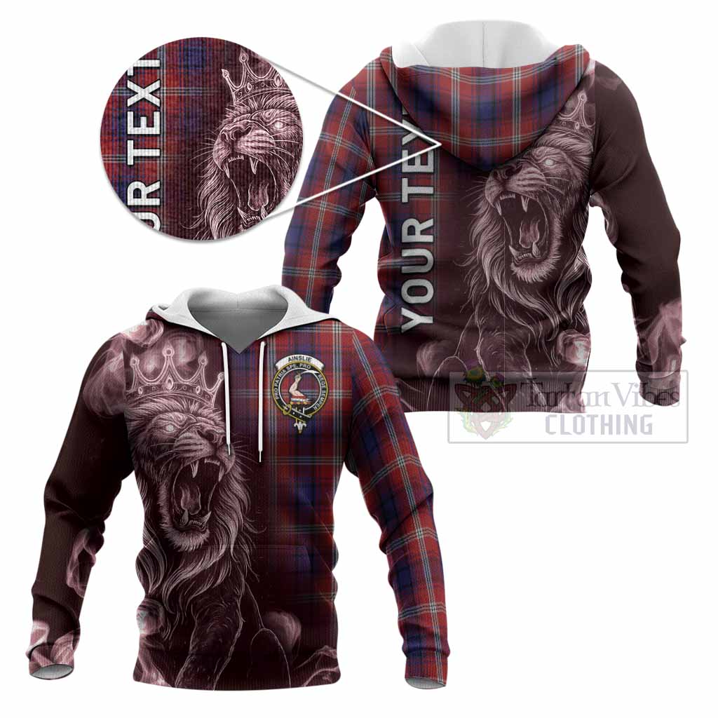 Ainslie Tartan Knitted Hoodie Roaring Lion Heritage