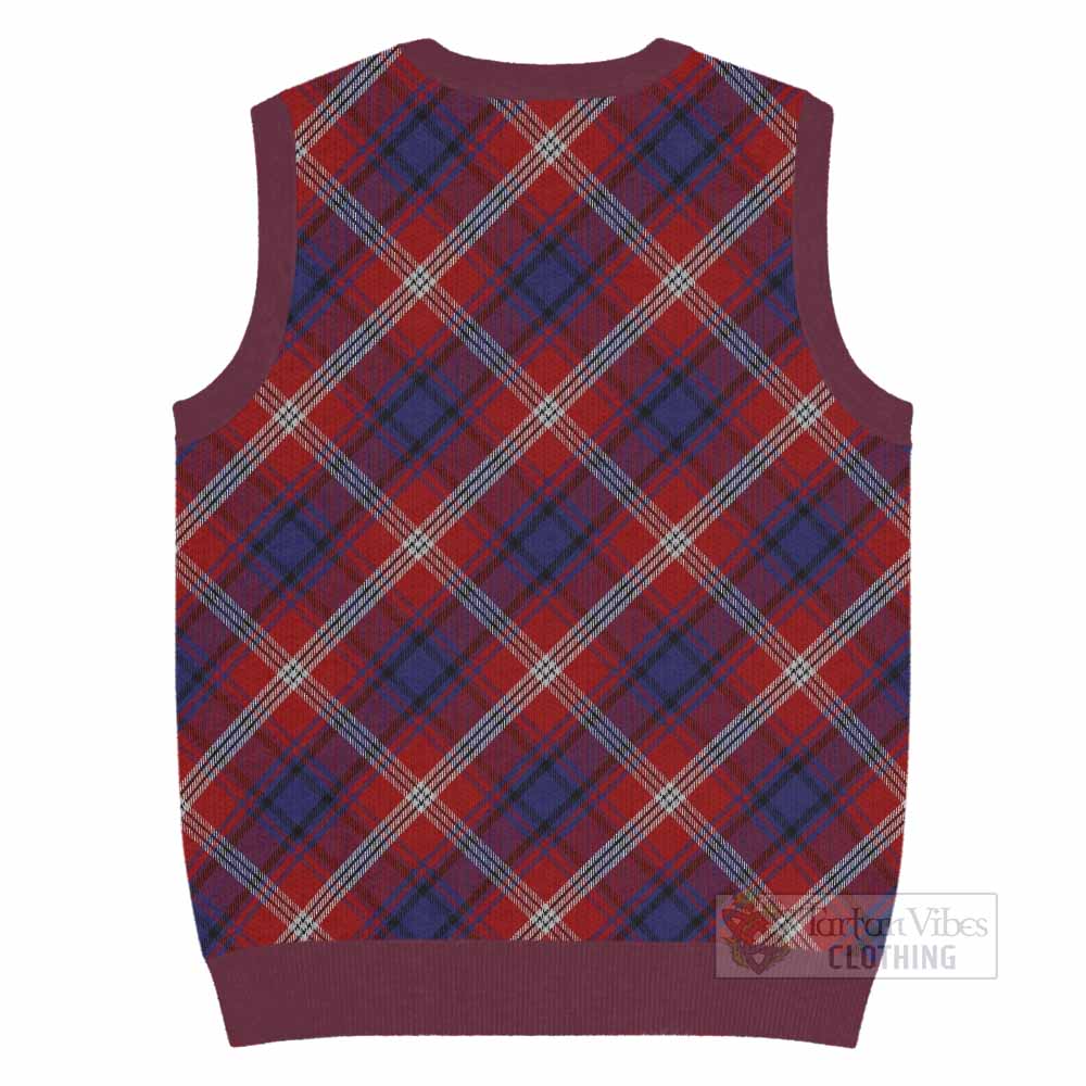 Ainslie Tartan  Knitted V-Neck Vest Cross Style