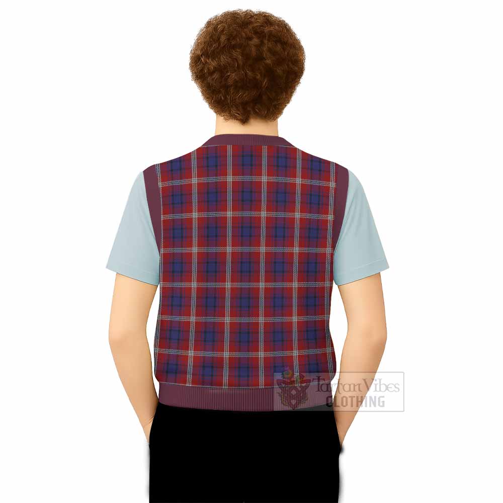 Ainslie Tartan Knitted V-Neck Vest with Family Crest - Tartan Vibes Clothing