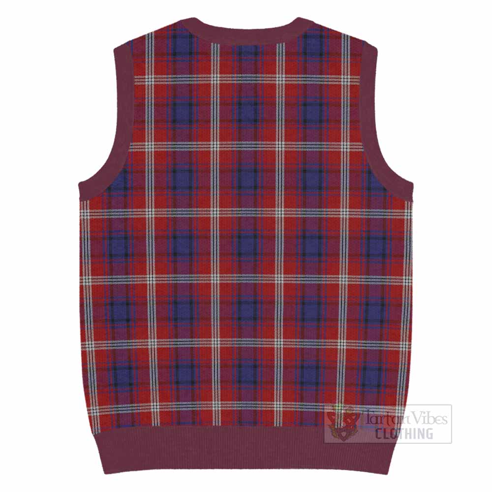 Ainslie Tartan Knitted V-Neck Vest with Family Crest - Tartan Vibes Clothing