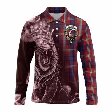 Ainslie Tartan Long Sleeve Polo Shirt Roaring Lion Heritage
