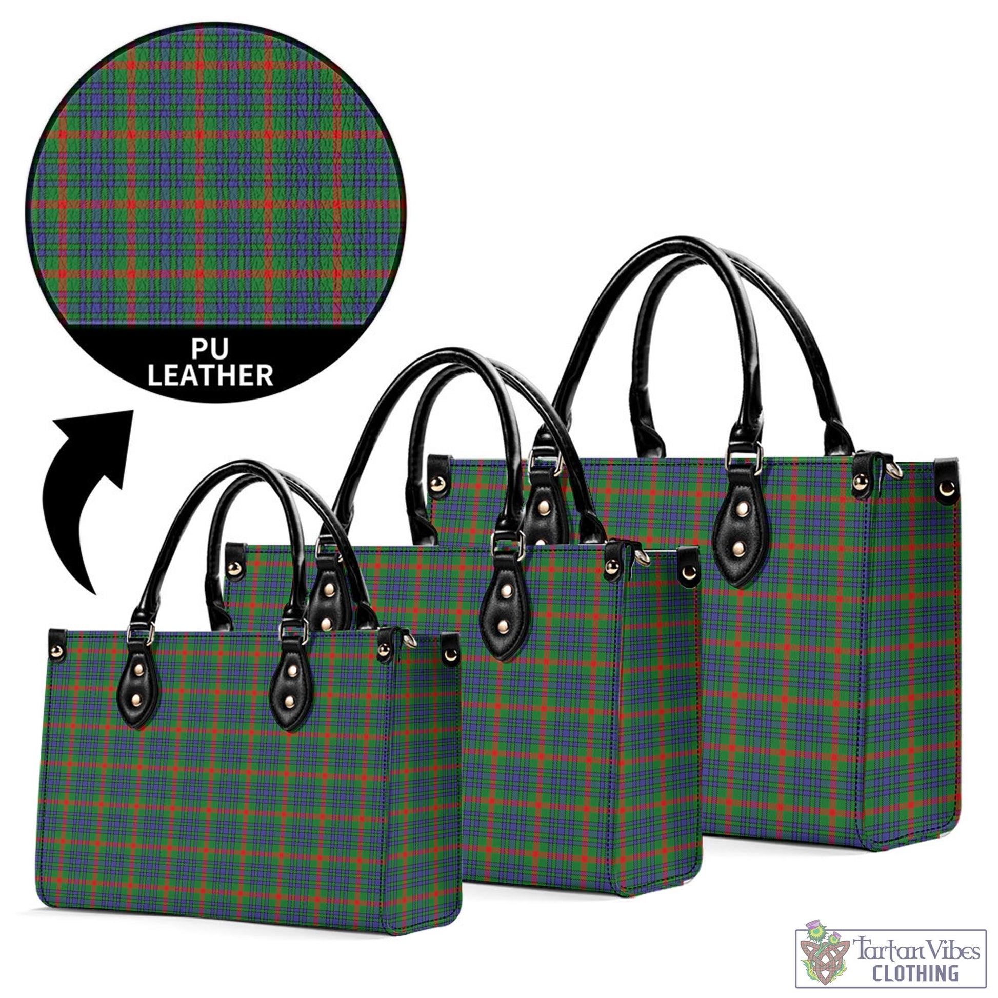 Tartan Vibes Clothing Aiton Tartan Luxury Leather Handbags