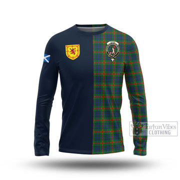 Aiton Tartan Long Sleeve T-Shirt Alba with Scottish Lion Royal Arm Half Style Unisex - Tartan Vibes Clothing