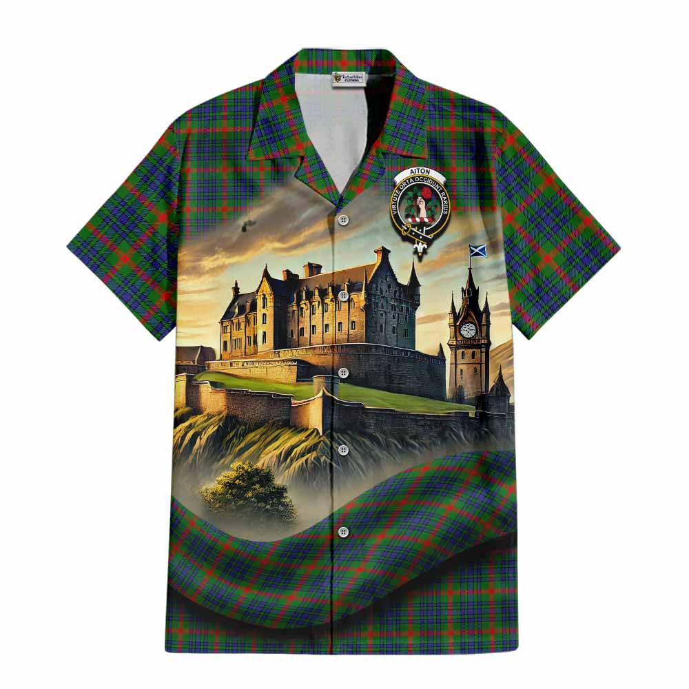 Aiton Tartan Family Crest Hawaiian Shirt with Scottish Ancient Castle Style Kid - Tartan Vibes Clothing