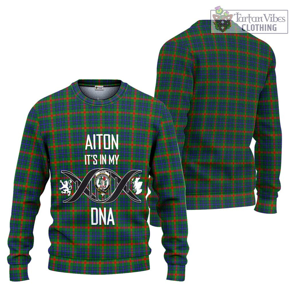 Aiton Tartan Ugly Sweater with Family Crest DNA In Me Style Unisex - Tartan Vibes Clothing