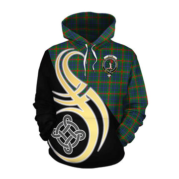 Aiton Tartan Cotton Hoodie with Family Crest and Celtic Symbol Style Pullover Hoodie XS - Tartan Vibes Clothing