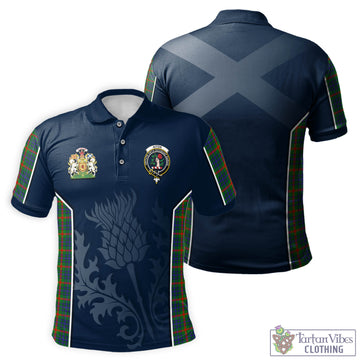 Aiton Tartan Men's Polo Shirt with Family Crest and Scottish Thistle Vibes Sport Style Kid - Tartan Vibes Clothing