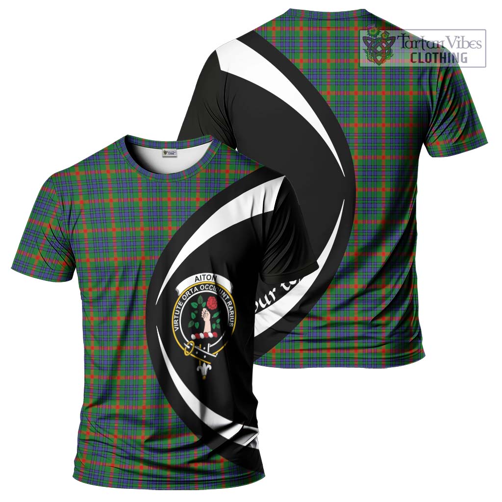 Aiton Tartan T-Shirt with Family Crest Circle Style Kid's Shirt - Tartan Vibes Clothing