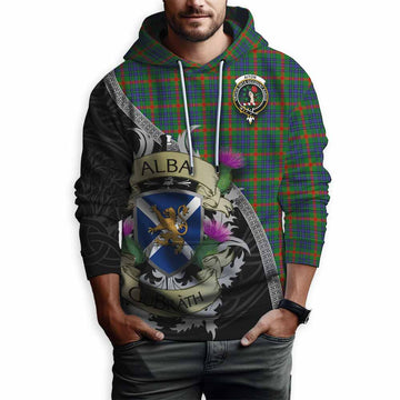 Aiton Tartan Family Crest Hoodie Lion Rampant Royal Thistle Shield Celtic Inspired Pullover Hoodie - Tartan Vibes Clothing