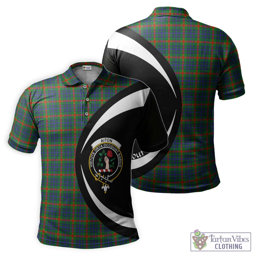 Aiton Tartan Men's Polo Shirt with Family Crest Circle Style Kid - Tartan Vibes Clothing