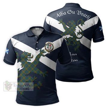 Aiton Tartan Lion Rampant Polo Shirt Proudly Display Your Heritage with Alba Gu Brath and Clan Name Kid - Tartan Vibes Clothing