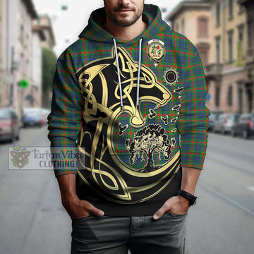 Aiton Tartan Hoodie with Family Crest Celtic Wolf Style Zip Hoodie - Tartan Vibes Clothing