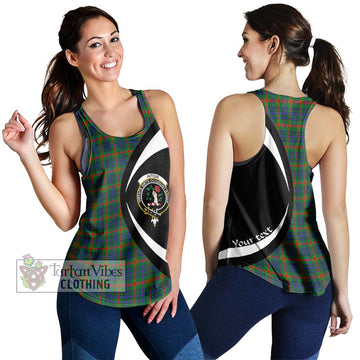 Aiton Tartan Women's Racerback Tanks with Family Crest Circle Style 4XL - Tartan Vibes Clothing