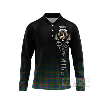 Aiton Tartan Long Sleeve Polo Shirt Featuring Alba Gu Brath Family Crest Celtic Inspired Unisex - Tartan Vibes Clothing