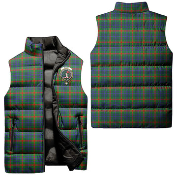 Aiton Tartan Sleeveless Puffer Jacket with Family Crest Unisex - Tartanvibesclothing