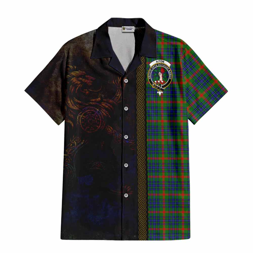 Aiton Tartan Family Crest Hawaiian Shirt Alba Gu Brath Be Brave Lion Ancient Style Kid - Tartan Vibes Clothing