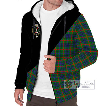 Aiton Tartan Sherpa Hoodie with Family Crest and Military Logo Style Unisex S - Tartan Vibes Clothing