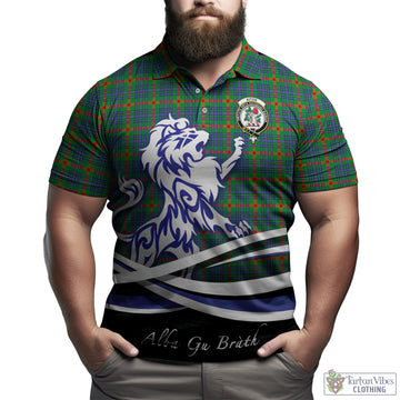 Aiton Tartan Polo Shirt with Alba Gu Brath Regal Lion Emblem Kid - Tartan Vibes Clothing