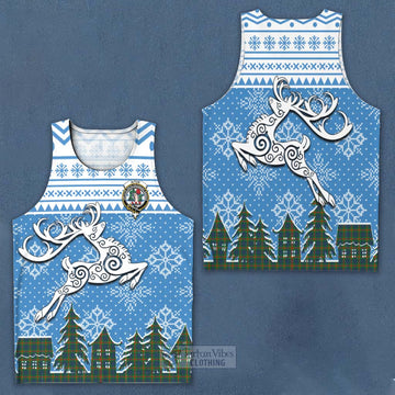 Aiton Clan Christmas Men's Tank Top Celtic Reindeer Style Men - Tartan Vibes Clothing