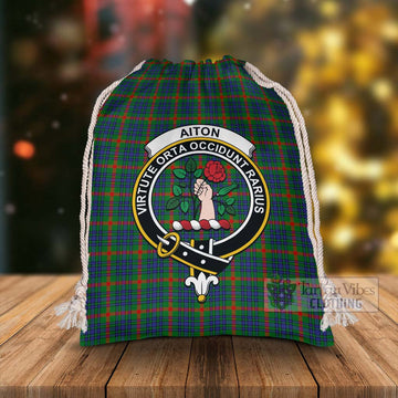 Tartan Vibes Clothing Aiton Tartan Christmas Santa's Bag with Family Crest