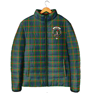 Aiton Tartan Padded Jacket with Family Crest Men's Padded Jacket - Tartan Vibes Clothing