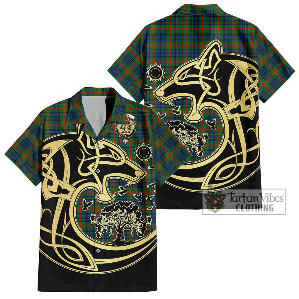 Aiton Tartan Hawaiian Shirt with Family Crest Celtic Wolf Style Kid - Tartan Vibes Clothing